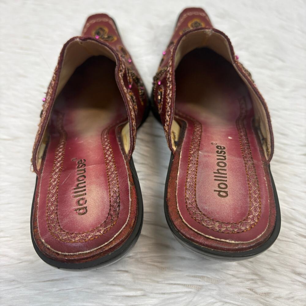 Dollhouse Tina Vintage Y2K Beaded Embellished Western Style Mules Size 7.5 - Picture 7 of 8
